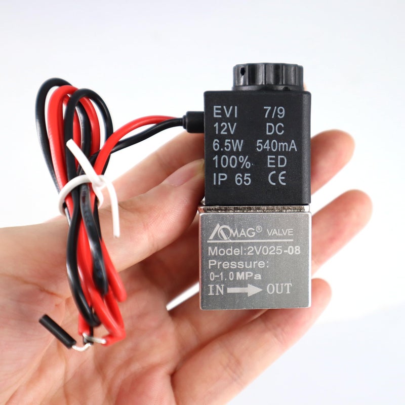 AOMAG 1/4inch DC 12V 2 Way Normally Closed Electric Solenoid Air Valve - Image 3
